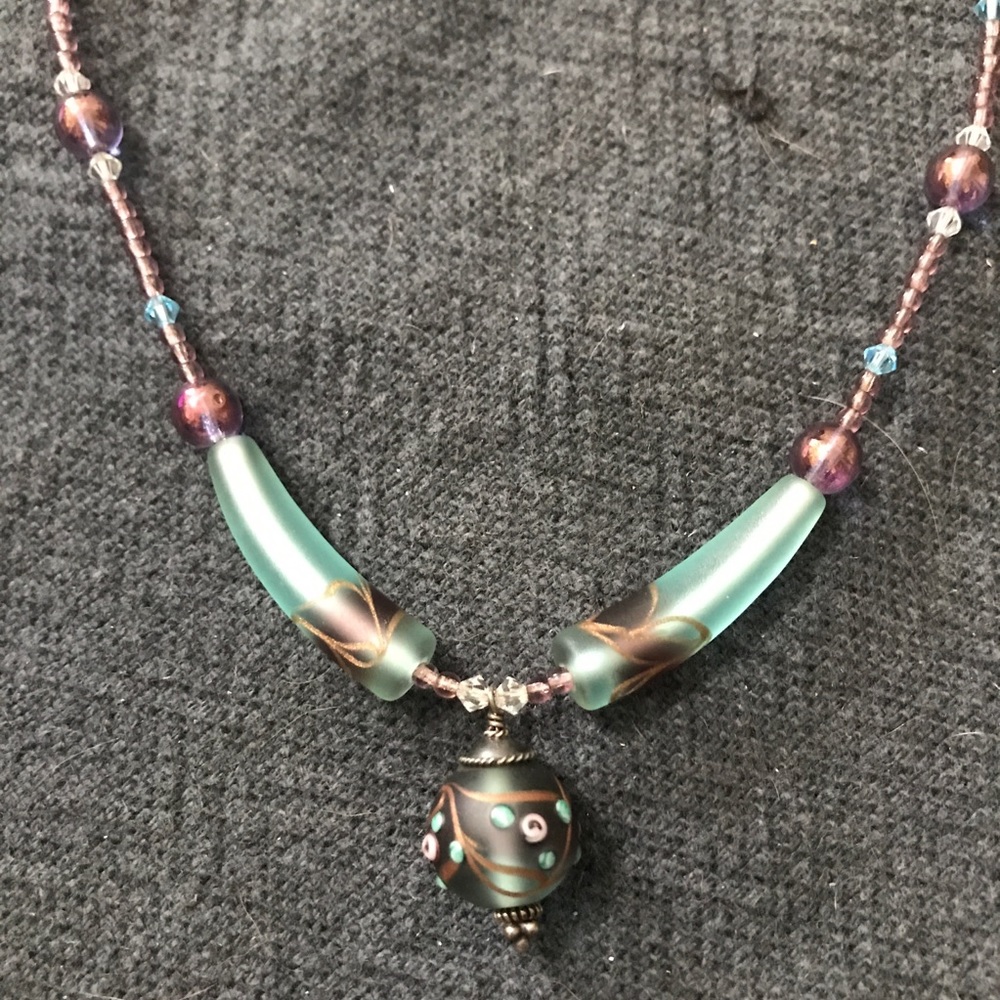 Beaded Swarovski necklace